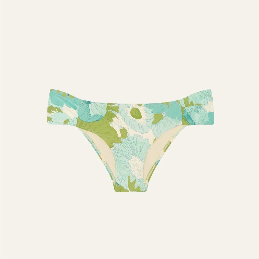 Free People‎ Peony Seychelles Ruched Side Low Rise Pant Bottom Swim Sz M